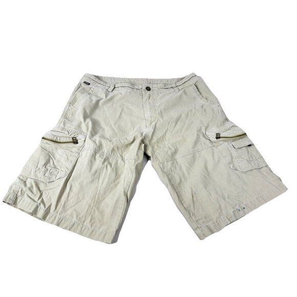 Kuhl Cargo Shorts Men 36 X 12 Tan Patina  Cotton/Nylon Light Hiking Gorpcore GUC - Picture 3 of 10